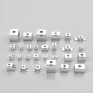 Pcb Welding Terminal Thickness 2.0mm 16x20x21mm M6 Brass Pcb Screw 8pin Nickel Plated Electric Vehicle PCB Welding Terminal