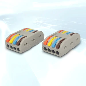 Terminal Blocks Connectors AP-2-4 4 in 4 Out Quick Connect Terminal Block 250V 32A Color-Coded Handles Home Automation Control