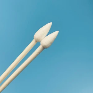 CA-003 79mm Pointy Cotton Swab - 4.7mm Fiberless Tip - for PCB Vias, BGA Voids, Connector Pins & Solder Paste Residue