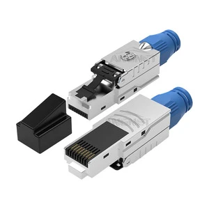 40Gbps 2000Mhz FTP Cat8 Tool Free Connector Ethernet Cat8 Cable RJ45 Cat8 Connector Modular Plug
