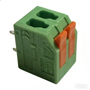 CE Secure Wiring 2-Pole 3.5mm Pitch PCB Mount Screwless Terminal Block with Cam Lever PA66 300V 10A 10-105 Operating Temp