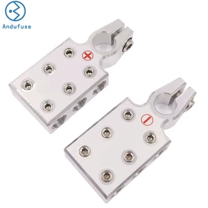 12 Way Battery Terminals Clamp Vgate 6x1/0 AWG Gauge Post Battery Terminals for Lithium or AGM Lead Acid Battery