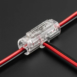Stripping-Free Quick Wire Connector 2 Pin Copper Contact PC Automotive Electrical Connector for Vehicle Repair Modification