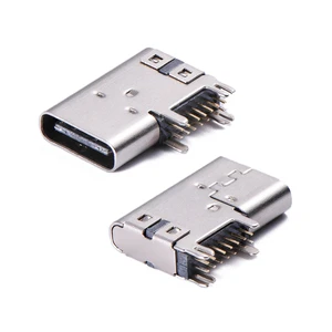 Coorle USB-C 3.1 14Pin Through Hole Right Angle 90 Degree Socket Connector