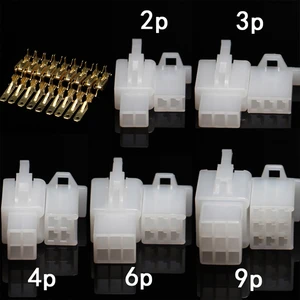 OEM European Standard 2.8/6.3mm Auto Electrical Connectors 2-Pin Male/Female Connectors (ABS/PP/PA Materials)