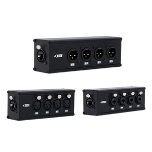 4 Channel Multi Network 3Pin XLR to Ethercon-Compatible RJ45 Cat5 Ethernet Signal Extender for Live Stage,Audio Recording Studio