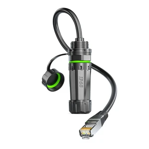 IP68 Starlink Gen 3 RJ45 Ethernet Network CAT6 CAT6A Shielded STP Waterproof Copper Male/Female Cable Connector