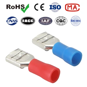 Pre-insulated Copper Tin Plated 250V Quick Disconnect Connector Male and Female Spade Lug Butt Splice Crimp Terminal