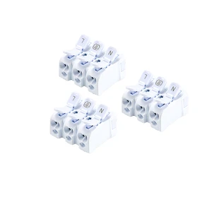ING 863 3 Pole Push in Wire Connector 2.5mm2 Screwless Spring Terminal Block KEMA ENEC CE Approved