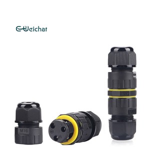 IP68 Waterproof Copper 3-Pin Circular Connector With 3-Core Quick Wire Terminal For LED Outdoor Power Wire Interconnection 32A