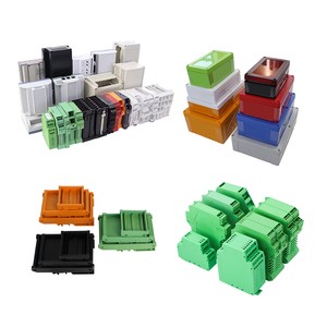 SZOMK One-stop Plastic Enclosures Injection Mould PCB Din Rail Plc Terminal Block Industrial Control Box Outdoor Junction Box