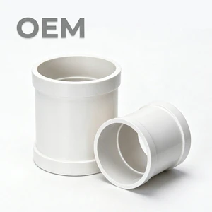 High Strength PVC-U Socket Coupling Drainage Fittings White Plastic Pipe Connector For Residential Sewage System