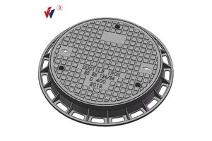 Sewerage Utility Cover C250 D400 EN124 Round GGG 500-7 Customized Ductile Cast Iron Manhole Cover Locking Cover and Frame
