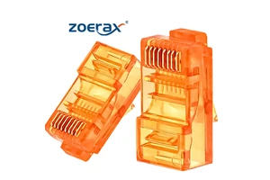 High Quality 8P8C Cat6 RJ45 Connector Non-Pass Through Moular Plug Ethernet Network Lan Cable Connectors High Performance
