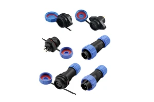 SP13 IP67 Nylon Waterproof Power Aviation Plug 2 Pin Straight Male Female Mating Circular Connector 13A 250V