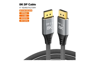 8K 60Hz A033 Computer Monitor With Display Port 2.1 Cable PVC Jacket 1080p Home Audio Video Microphone DP Cable For HDTV Camera