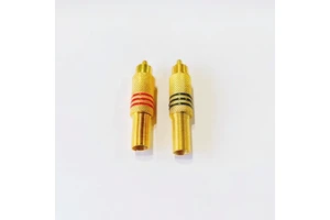 RCA Male Plug Audio and Video Speaker Male Plug Monitoring Connector