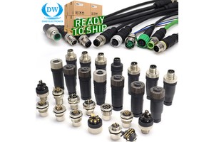 M12 Code 4 Pin to RJ45 Protected Ethernet Cable Cat6A Industrial Camera Cable