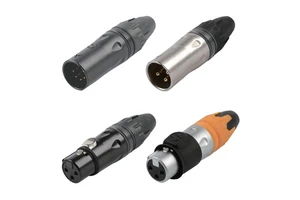 XLR Series 3 Pin DIN Head Male Female Microphone Audio Plug Plastic Metal Shell Gold Plated IP67 10A Rated Current Connector