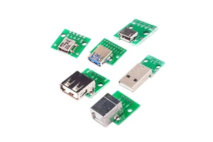 Micro Mini USB 2.0 3.0 Female to Male USB B Connector Interface 2.54mm DIP PCB Converter Adapter Breakout Board