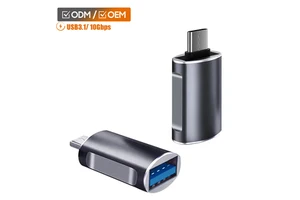 OEM Color Wholesale 3.2 10Gbps USB A Converter Gender AL Alloy Case Connector OTG Type C Adapter USB-C Phone Gadgets Accessories