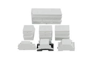 SZOMK PC Enclosure Plastic Box Electronic PCB PLC Connector Terminal Block Din Rail Enclosure