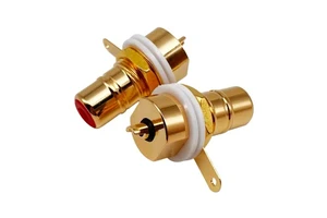 High Quality Gold plated Binding Post Hifi Video Jack Plug Terminal Brass RCA Female Socket Connector