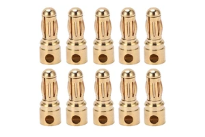 10Pcs Banana Plug Good Transmission Performance CNC Technology High Accuracy DIY Banana Plug Connectors