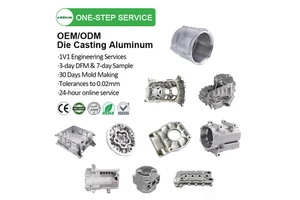 Custom ADC12 A380 Aluminum Alloy Die Casting Service with Precision CNC Machining for Automotive Electric Motor Housing