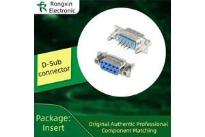 DB9 Female D-Sub Connector - 9-Pin Through-Hole PCB Mount Serial Port for Industrial Control Equipment