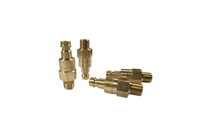 Brass Mini Type 1/8 1/4 3/8 Threaded Hex Nipple 21SB Air Plug Connector Pneumatic Quick Coupler With Valve Pipe Fittings