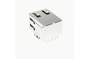 Cat5e Cat6 Connectors RJ45 Female Gold Plated Modular Plugs Ethernet LAN Network Connector 8P8C UTP Yellow/Green LED PA46