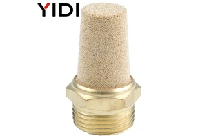 PST Conical Tip Muffler Brass Pneumatic Fitting 1/8 1/4 3/8 1/2 BSP Hexagon Male Threaded Silencer Noise Reduction Connector