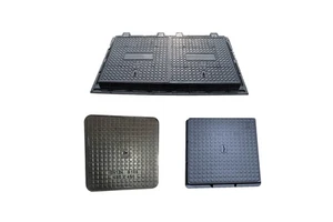 Weight EN124 D400 Ductile Iron Double Rectangular Sewer Manhole Cover & Frame