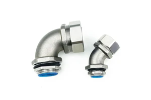 DWJ Bent Cable Connector Metal Angled Cable Gland 90 Degree M20 Liquid Tight Conduit Fittings