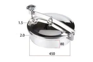 OEM Manhole for tank DN250 mm Circular Manhole Cover for Welding Stainless Steel 316 Sanitary Grade Manhole Cover