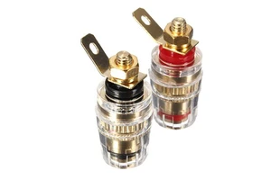 Total Length 32mm Banana Connector 4mm Thread Medium Amplifier Speaker Spade Banana Plug Socket Connector Terminal Binding Post