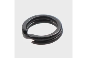 50pcs/lot Black Fishing Double Ring Connector Stainless Steel Split Ring Diameter 4mm to 12mm Heavy Duty Fishing Accessories