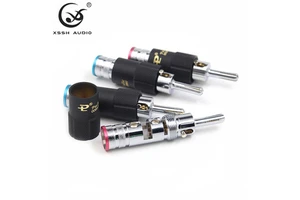 YIVO XSSH Audio Hi-end 8mm Male Banana Jack Plug Rhodium Plated Brass Banana Socket Pin for Amplifier Speaker HIFI Cable
