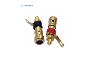 34mm Banana Female Plug Gold Plating Small Speaker Terminal Spring Loaded Binding Post Banana Connectors