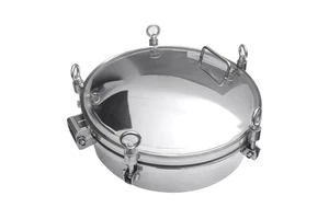 Stainless Steel Forged SANITARY Hexagon Pressure Polished Manhole Cover Tank Manway Food Grade 3 Bars JIEXIN 1 Year Warranty 1pc
