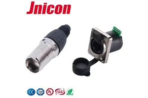 Panel Mount Waterproof Rj45 Connector Single Ethernet Port with Pcb