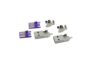 Best-Selling Dual USB C Plug Connectors with Copper Alloy Contacts for Surface Mount Installation Computers and Mobile Phones