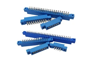 EBY 1/2Pcs 805 Series 8/12/16/20/24/30/36/44/56/72 Pin 3.96mm Pitch PCB Slot Solder Card Edge Connector Blue