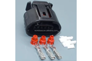 3pin Oval Style Alternator Plug Connector for Suzuki Toyota 1JZ 2JZ 1UZ 7M Chaser Soarer Cressida BLACK