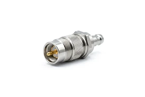 Aluminum Micro-Axial High-Frequency Coaxial Connector Shielding Plug With Silver Plating For Satellite Feed Horn Waveguide