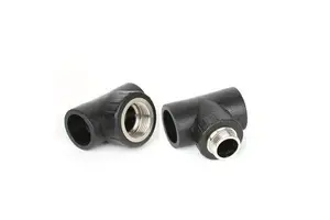 HDPE Socket Butt Fusion Fitting PN16 Pressure Female Thread Tee Pipe Fitting ISO Standard