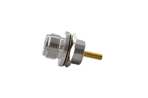 Waterproof Rf Coaxial N Type Female Front Bulkhead Connector With Extended 12.5mm M*4 Thread Pin High Quality Factory