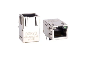 China Supplier's Metal Shielded Cat5 Cat6 Industrial Ethernet Connector 8P8C with Transformer & LED RJ45 Ethernet Connectors