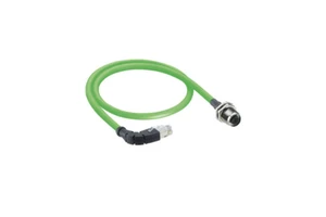 Customized M12 Female Straight Panel Mount D/Coded RJ45 Angled Industrial Ethernet Cable Gold Contacts Copper Housing Connectors